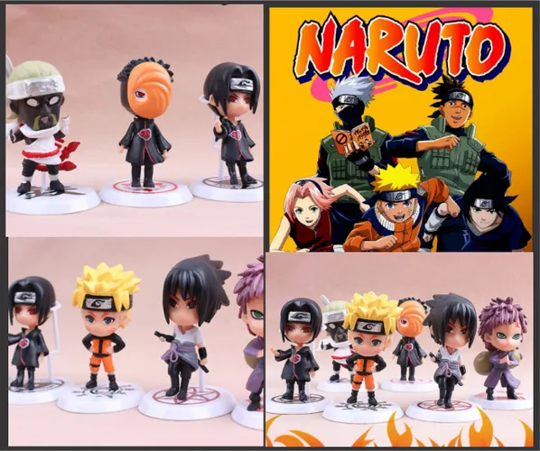 Miniaturas II Naruto Naruto, Sasuke, Obito, Tobi, Itachi, Killer Bee