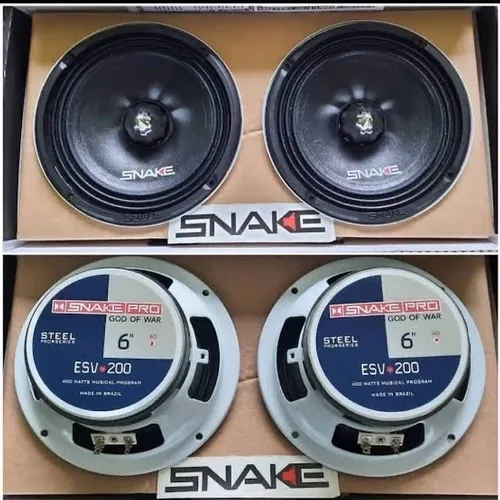 Par de snake 6 polegadas novo esv200 400 rms o par 