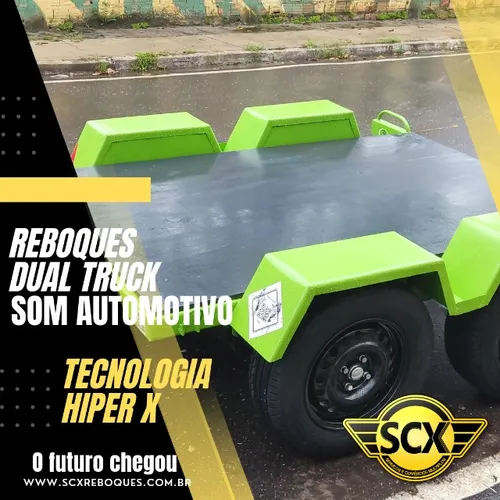 Carretinha 2 eixos para som - som automotivo carrocinha - reboque