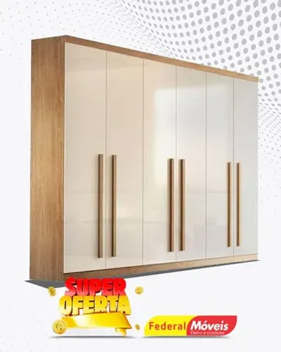 Guarda Roupa Casal 6 Portas 6 Gavetas 100% MDF Direto da Fabrica Promoção