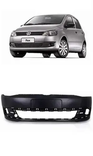 Parachoque Dianteiro Volkswagen Fox Spacefox 10 à 14 - C/ Furo Farol Milha - Preto Liso