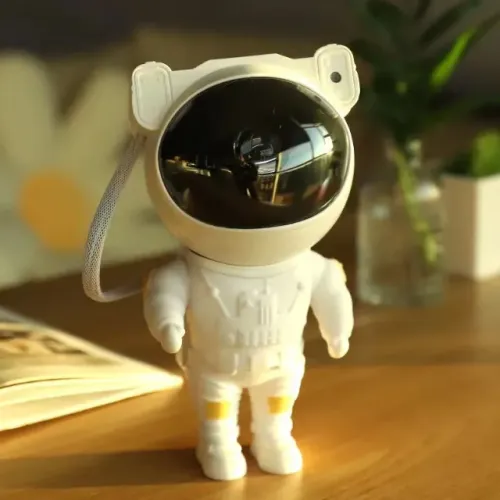 Luminária Astronauta Projetor Led Espacial Estrelas Galáxia