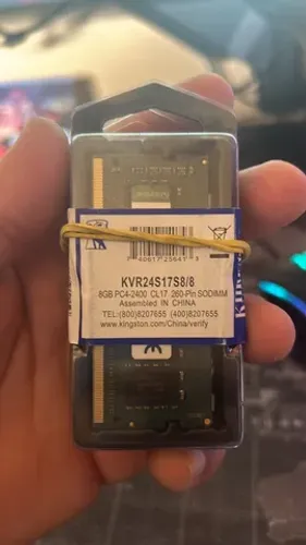 Memória ddr4 2400mhz para notebook 8g kingston