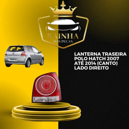 Lanterna Traseira Polo Hatch 2007 até 2014 (Canto) Lado Direito