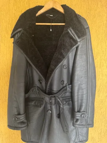 Casaco de couro com lã - Tamanho 52