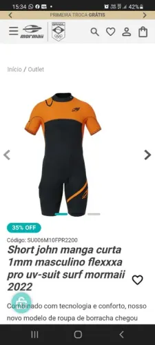 Longjohn shortjohn roupa de borracha Neoprene mormaii