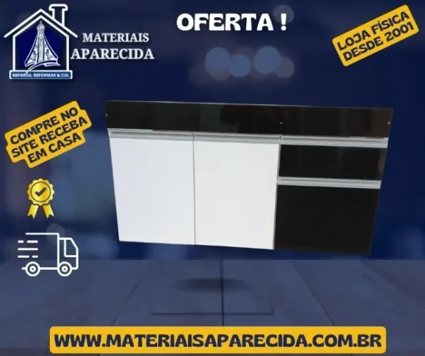 Gabinete para Pia Cozinha de 1,20m 1 Gaveteiro- novo