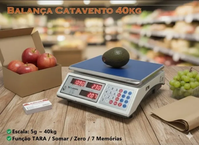 Balança  40kg catavento para feiras mercados mercearia aÇougue aÇaiteria 