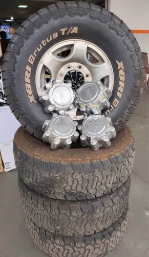Rodas 16 F250+ Pneus Xbri Brutus 285/65r16 zeros 