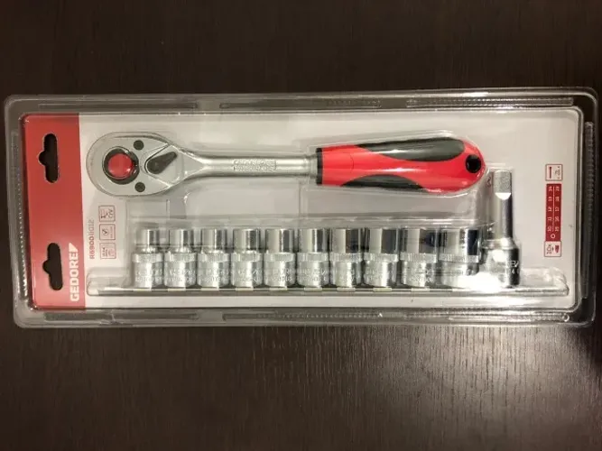 Jogo Soquete Sext.12pc Enc.1/2 10a19mm Gedore Red 