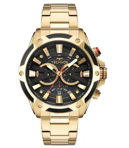 Relógio Technos Masculino Carbon Dourado