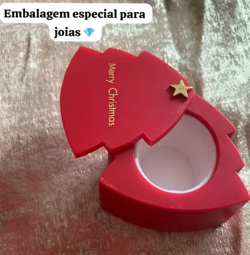 Embalagem especial para joias tema natalino