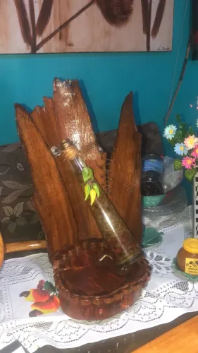 Porta vinho porta garrafa pra enfeitar sua mesa de Natal