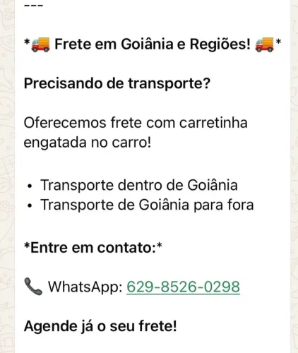 Frete em Goiânia e região