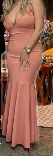 Vestido de festa rose