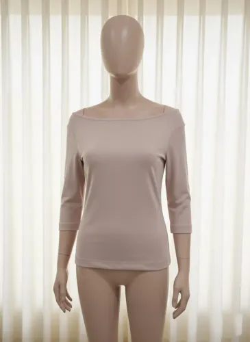 Blusa canelada rosa bebê 