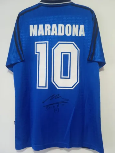 Camisa Argentina Copa Mundo 1994 #10 Maradona Autografada Certificada