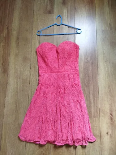 Vestido renda rosa (festa, formatura, casamento)