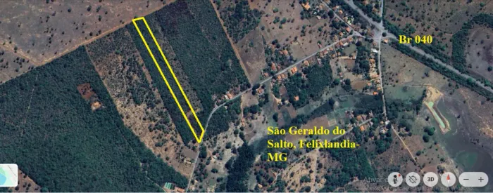 Terreno 3ha, terra plana a 3Km do Rio do Peixe, Felixlandia-MG