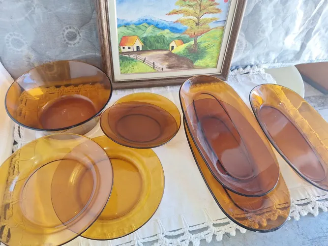 Conjunto duralex ambar 8 peças