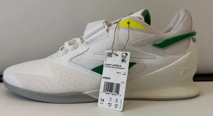 Sapatilha de LPO Reebok legacy lifter 3 branco tamanho 46 nova importada