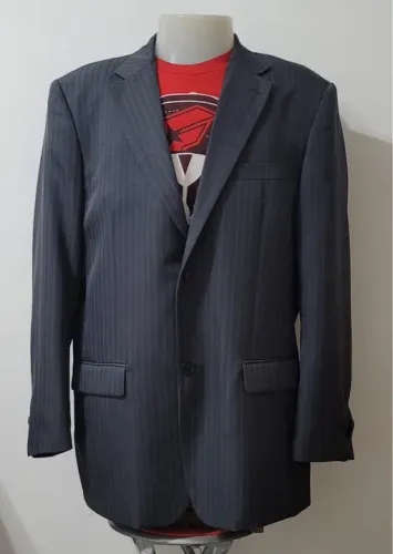 blazer cinza/risca de giz TAM 58L