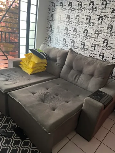 Sofá retrátil 5 lugares