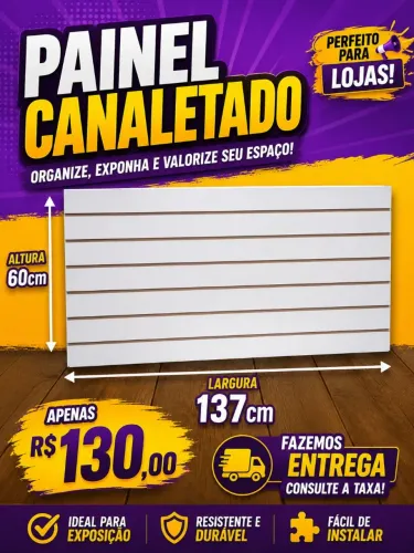Painel canaletado 137x60cm R$130,00 fazemos entrega consulte a taxa