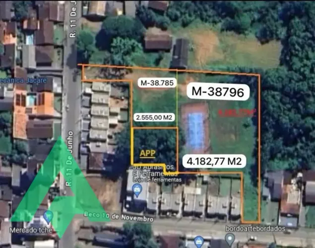 Terreno de 4.182.77m² à venda por R$ 1.824.249,60 - Bairro Carijós - Indaial/SC.
