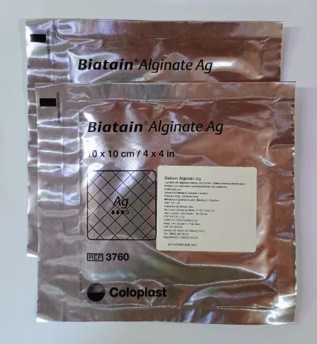 2 unidades Alginato com Prata Biatain da Coloplast