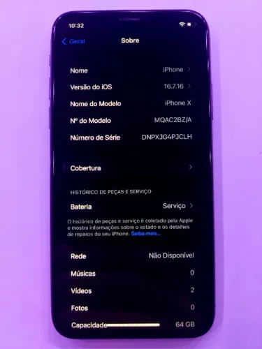 Iphone x 64gb Cinza espacial