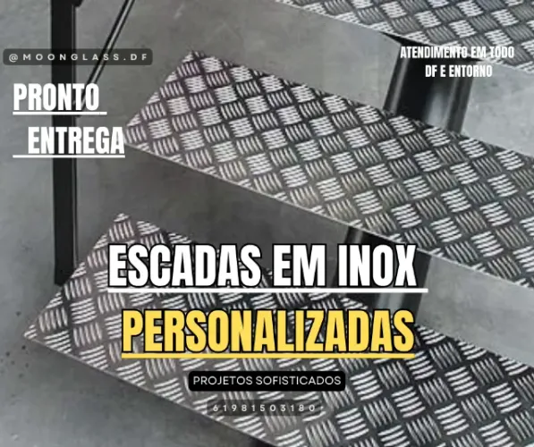 escadas em inox sob medidas para obras e reformas