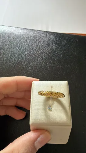 Anel de ouro 18k estilo vintage