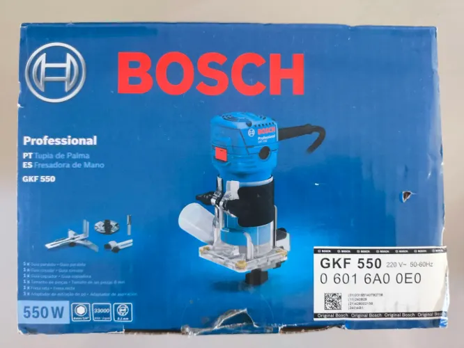 Tupia Bosch GKF 550 550W 220V com 2 Pinças NOVA