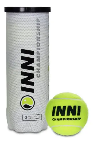 Bola de Tênis Inni Championship - Kit 3 Tubos (9 Bolas) - Nova