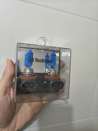 Par lâmpada h16 super branca 5000k techone