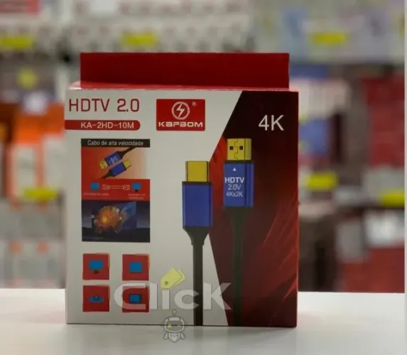 Cabo HDMI Novo Padrão 2.0 19 Pinos 4K Ultra HD 3D 10 Metros