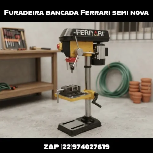 Furadeira bancada c/morsa semi nova