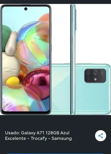 Samsung Galaxy A71 com a função de aproximação de cartão e128GB