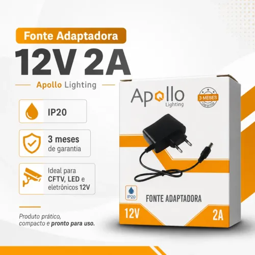 Kit 05 Fontes adaptadora 12v 2A
