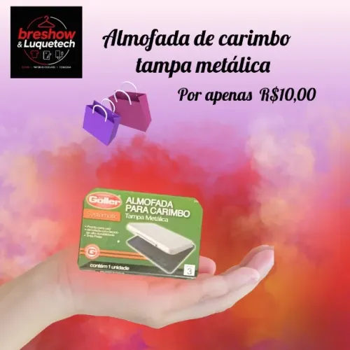 Almofada carimbo - tampa metálica