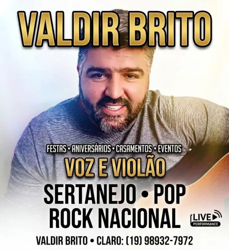 Valdir Brito - Voz e Violão | Sertanejo, Pop Rock e Eventos