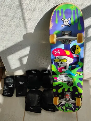 Skate + Kit proteção