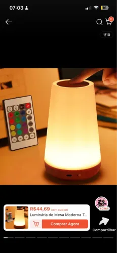 Luz LED de Cabeceira com Timer Ajustável