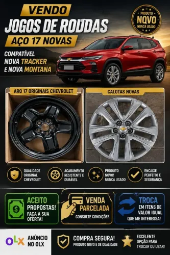 ? Rodas Aro 17 Originais Chevrolet Novas | Aceito Propostas, Parcelo e Avalio Trocas!