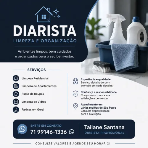 Diarista/faxineira