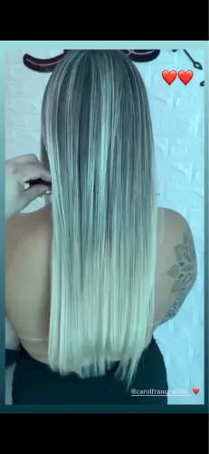 Mega hair brasileiro loiro
