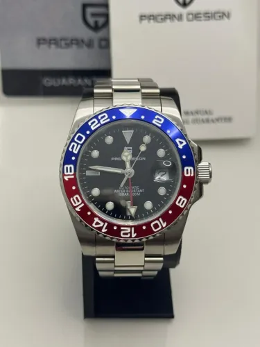Relógio Pagani Pepsi Automático GMT - Aço Inox | 10ATM
