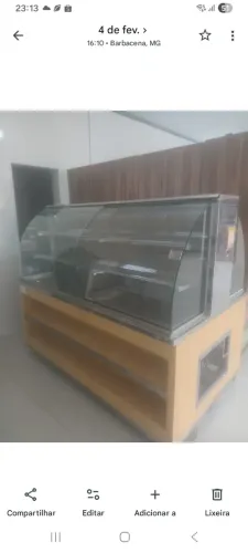 Balcão refrigerador para sobremesa