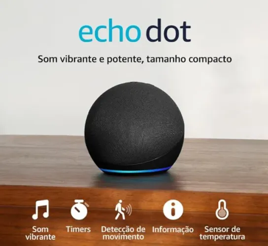 Echo Dot 5ª Geração, lacrada, compatível com Alexa+